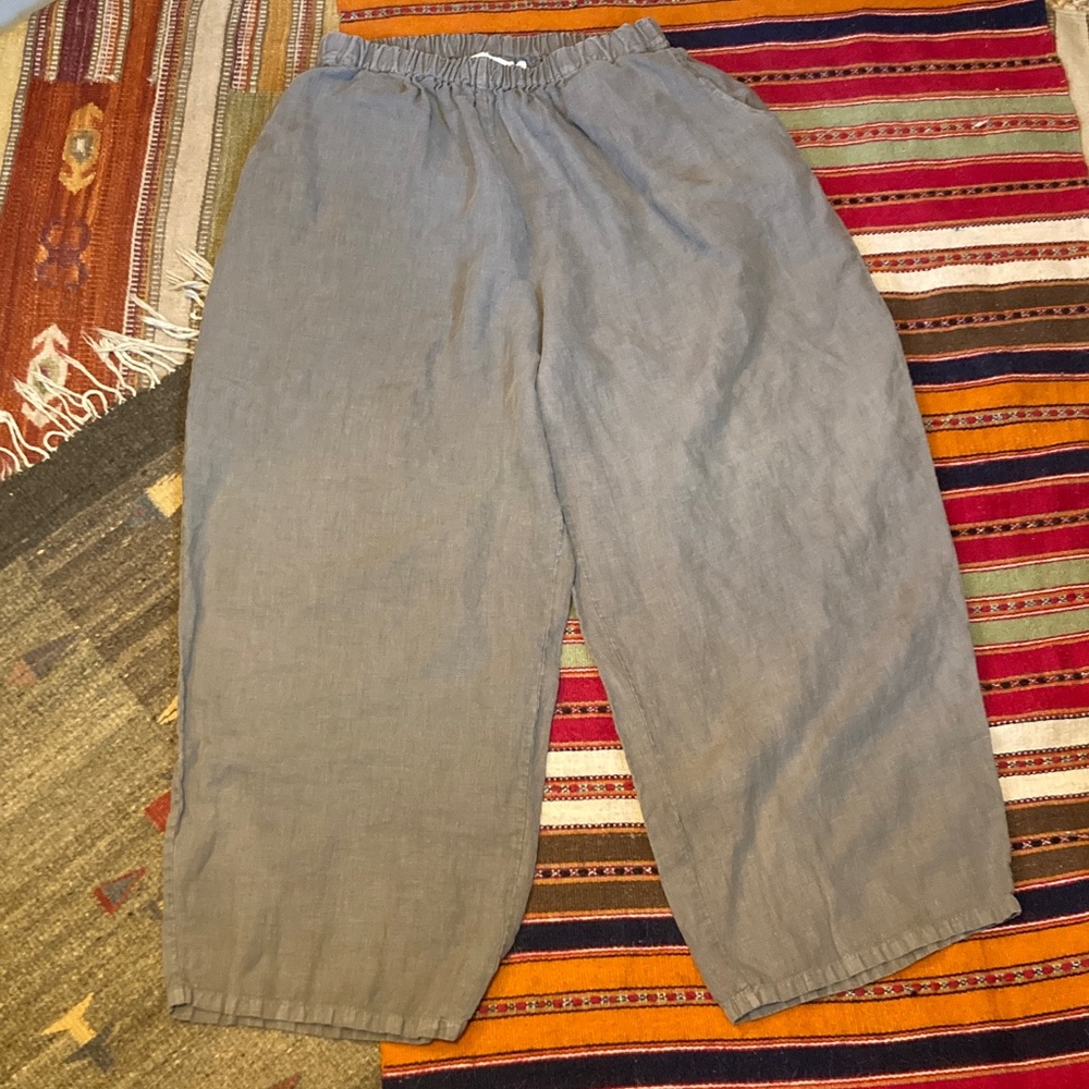 bryn Walker Green Linen Pants